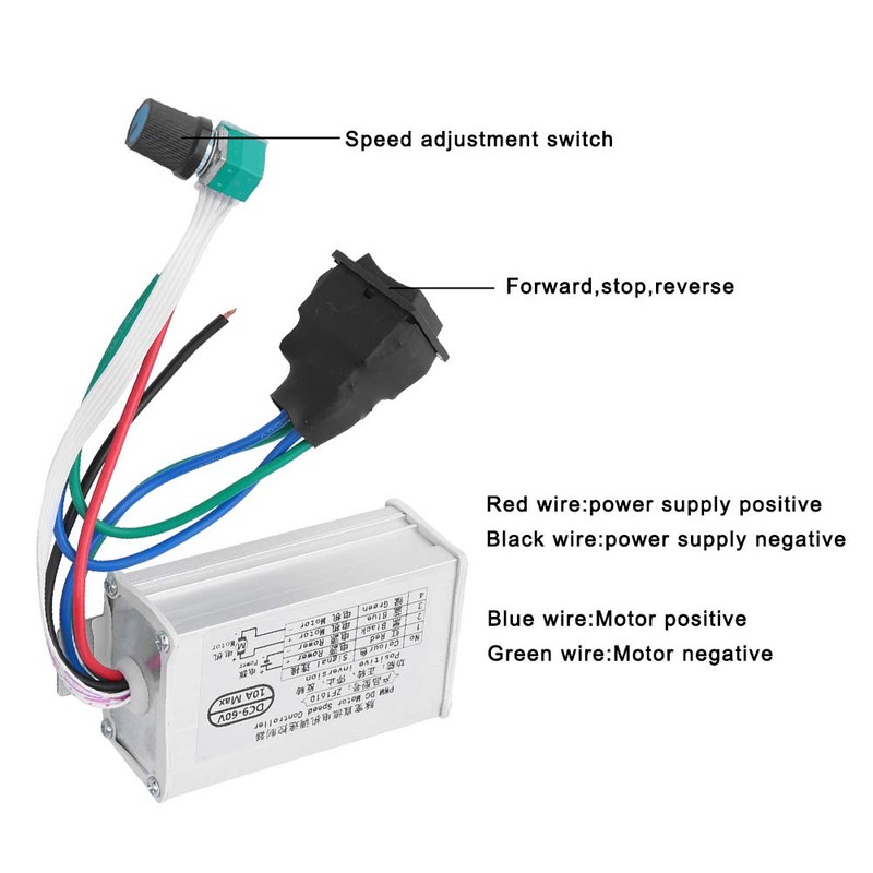 DC Motor Speed Controller, 9V, 12V, 24V, 36V, 48V, 60V
