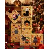 Qiqee 60pc Christmas Cookie Boxes with Window 4x4x2.5 Small Treat