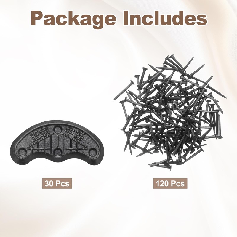 sourcing map 30pcs Heel Plates Heel Taps Rubber Repair Pad