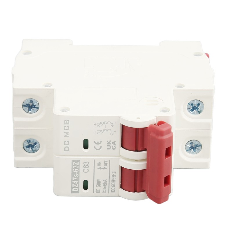 DC Miniature Circuit Breaker 2P 63A DC500V 6000A Breaking Capacity