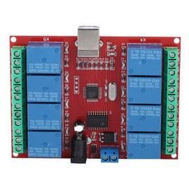 ASHATA 5 V Relay Module, 8 Channel DC 5 V Relay Module Computer USB Switch Controller Relay Module, Square USB High Performance Relay Module PC USB Relay Module Board