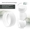 Vent Systems 6" Inch - White - Male Fit Duct