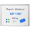 DEVELOP Large Magnetic Dry Erase Board, 60" X 36", Hanging