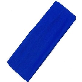 Mytoptrendz Girls Ladies Plain Headband Fabric Stretchy Alice Band Kylie Hair Band Unisex Soft Sports Bandeau Head Band (Royal Blue)