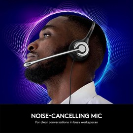 Headset with Microphone for Work, USB Headphones with Mic in-line Control,Computer Headset for Home Office Online Class Skype Zoom