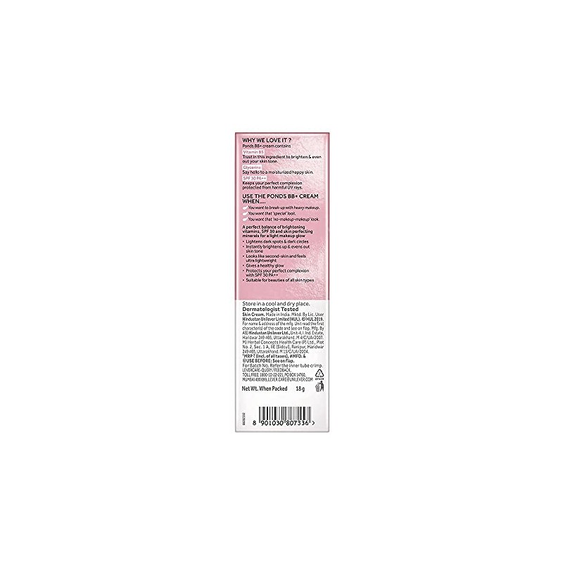 POND'S BB+ - Sombra natural, cobertura de luz con SPF
