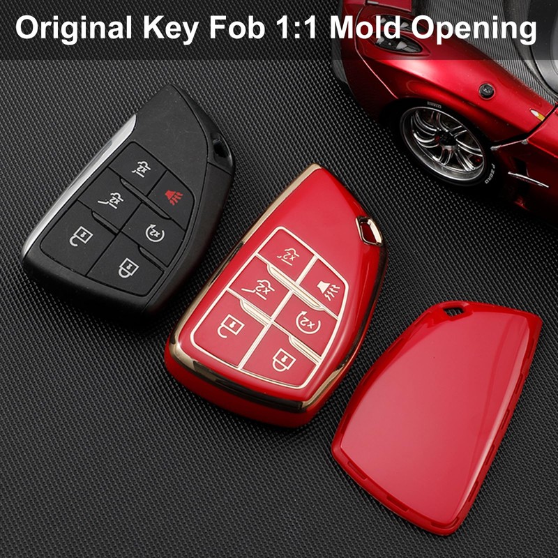 OLLEN Soft TPU Key Fob Cover, Fit for 2021-2025 2026