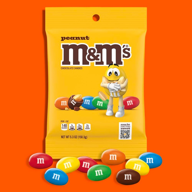 M&M'S Peanut Chocolate Candy 5.3-Ounce Bag (Pack of 12)