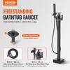 VEVOR Freestanding Bathtub Faucet, Floor Mount, Freestanding Tub Filler, Shower