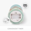 Luminara Flameless LED Candle Soft Teal Embedded Seashell & Starfish