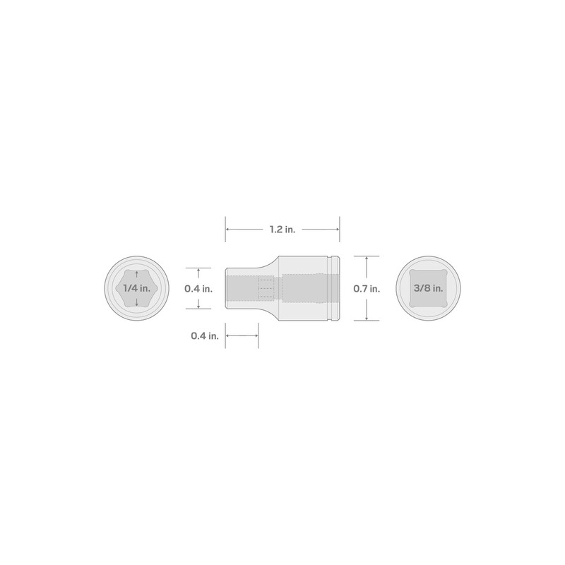 TEKTON 3/8 in. Drive x 1/4 in. Magnetic Hex Bit