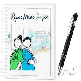 2 Pcs Nurse Report Sheet Notebook with Metal Pen Nurse Made Simple Pocket Notebook Nurse Essentials Notepad for Nursing Appreciation Gifts Rn Student Clinical Supplies(7 x 4.5 Inch)