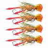 4Pcs 65g Fishing Artificial Baits Silicone Skirts Lures with Hook