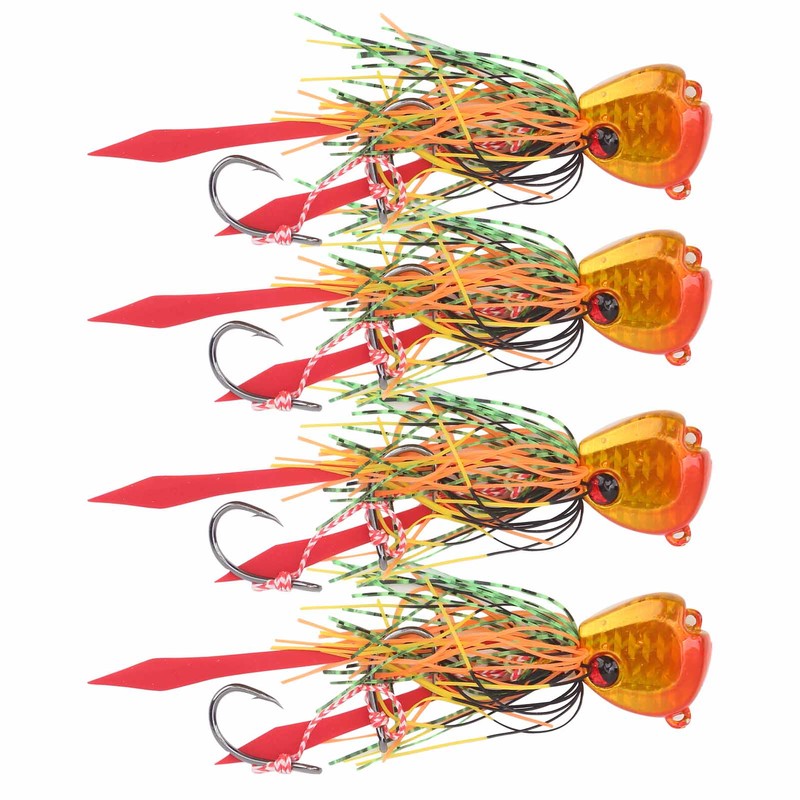 4Pcs 65g Fishing Artificial Baits Silicone Skirts Lures with Hook