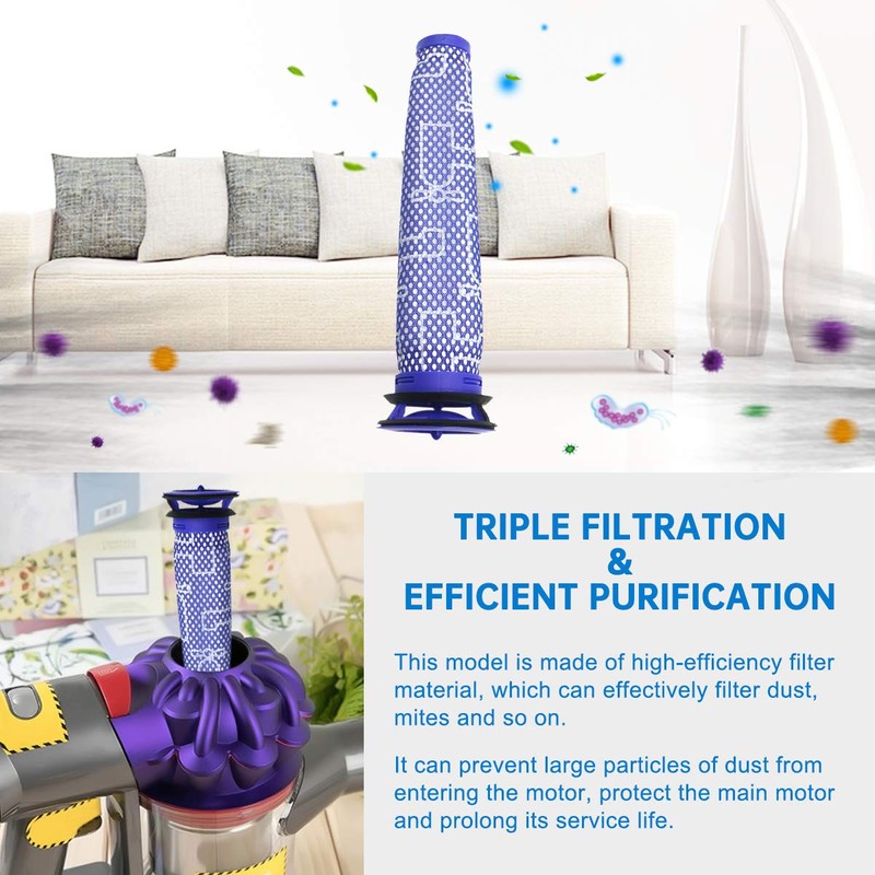 YanBan Washable Pre-Filter for Dyson V6 V7 V8 DC62 DC61