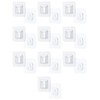 YOFAN 10 Pairs Clear Double-Sided Adhesive Wall Hooks - Mounted