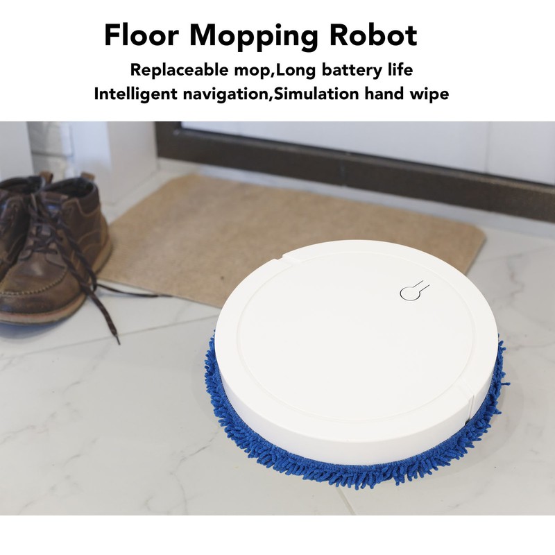 Floor Mopping Robot Low Noise Intelligent Avoid Obstacles Wet Dry