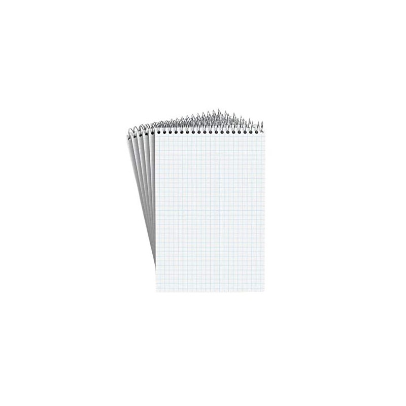 Staples White Paper Steno Pads, Quad Ruled, 6" x 9"