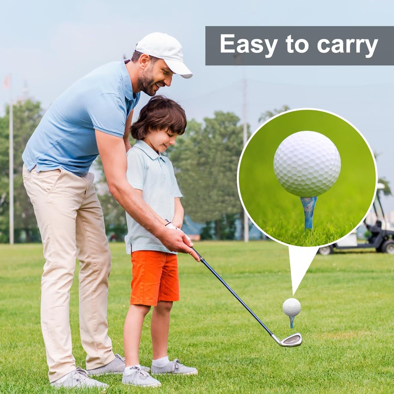 POXIAOER Golf Tees, 60 Pack Bamboo Golf Tees 70mm, 7cm,