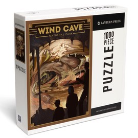 Lantern Press 1000 Piece Jigsaw Puzzle, Wind Cave National Park, South Dakota, Lithograph National Park Series