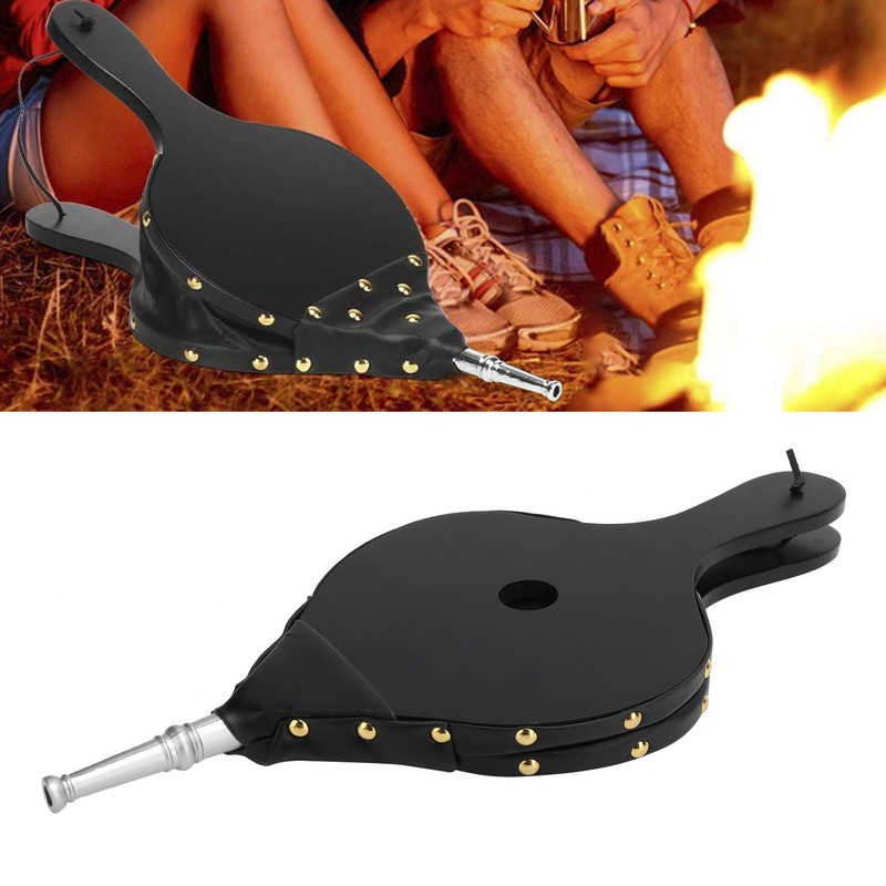 Fireplace Bellows Manual Wood Air Blower for Outdoor Camping BBQ
