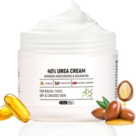 Urea Cream 40 Percent,Urea Foot&Hand Cream for Cracked Heels and Dry Skin,2% Salicylic Acid Foot Moisturizer for Callus Remover Nourishes Soften for Feet Hands Knees Legs,40% Urea Lotion for Feet,150G