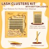 QUEWEL Eyelash Extensions with Delicate 10-18 mm Lower Cluster Lashes,