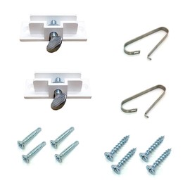 Real Estate Sign Holders & Clips (2 Each) for Hanging or Attaching Signs and Riders to Posts, Includes Mounting Screws