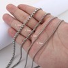 RWQIAN Mens Stainless Steel Chain Necklace Silver 65cm Men Venetian