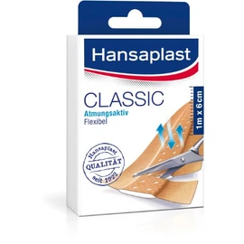 Hansaplast Classic Pflaster 1 m x 6 cm, zuschneidbare Wundpflaster in Meterware mit extra starker Klebkraft, flexible und atmungsaktive Heftpflaster