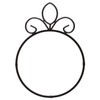 Custom Décor Circular Black Scroll Metal 8 x 8 Decorative