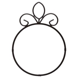 Custom Décor Circular Black Scroll Metal 8 x 8 Decorative Hanging Sun Catcher Frame
