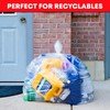 55 Gallon Clear Trash Bags, (50 Bags w/Ties) Large Clear