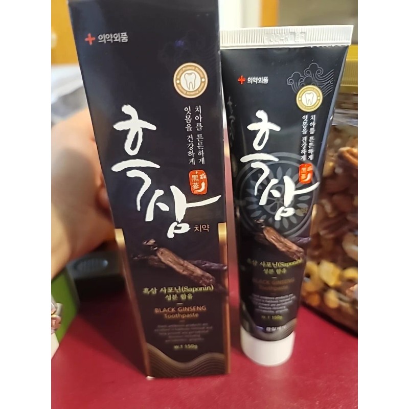 HANIL Korean Black Ginseng Toothpaste( Kem HacSam)Saponin Whitening K-Beauty