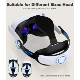BEBONCOOL Head Strap w/6700mAh Battery VR Headset Accessories For Oculus Meta Quest 3/2/3s