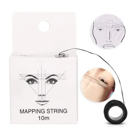 Eyebrow Marker Thread 10 m Mapping Pigment String Eyebrow Cord Eyebrow Line Marker (Pre-Coloured Mapping Line) is Suitable for Eyebrow Designers and Beginners (Black)