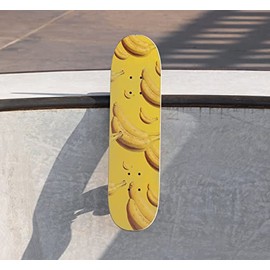Grip Tape for Skateboard, Scooter or Longboard – Non Slip Tape, Medium Grid, Simple Anti-Bubble Application – Unique Design That Stands Out (Longboard, Banana)