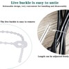 Pasow Beaded Cable Tie Wrap Releasable Reusable Zip Ties Adjustable