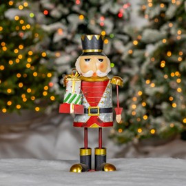Zaer Ltd. Classic Christmas Nutcracker Galvanized Metal Old School Christmas Figurine (Nikolai)