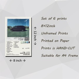 Kendrick Lamar Album Cover Limited Edition Paper Posters (Set of 6) Unframed: 08 in x 12 in (20 x 30 cm)
