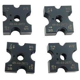 2-pair set - Delixike 48-44-2872 1/4", 3/8", 1/2" Replacement Cutting Die Set Fits For Milwaukee 2872-20, 2872-21 M18 Brushless Threaded Rod Cutter, With 4-Sided Rotatable Cutter & Size Markings