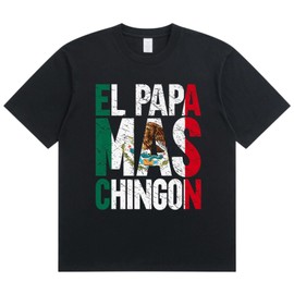 InnoBeta Regalos para Papa Dia Del Padre, Mexican Dad T-Shirt for Fathers Day, Christmas - El Papa Mas Chingon - XL
