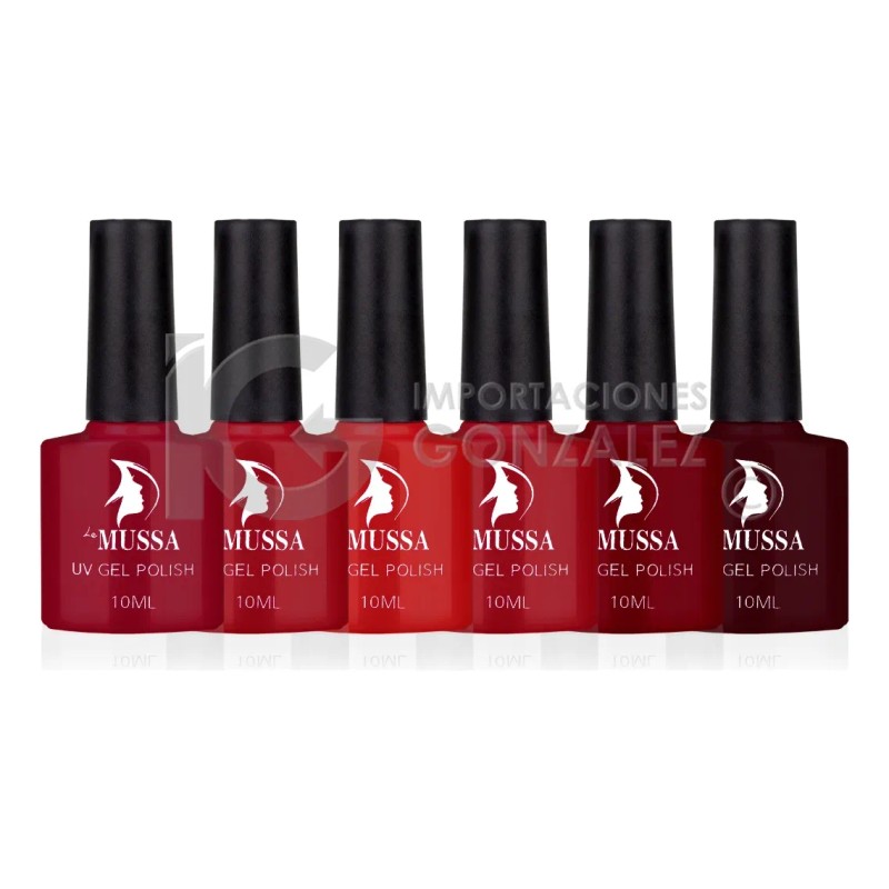 Gama De Gel Semipermanente Mussa® 6 Esmaltes Para Uñas Uv