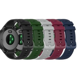 Silicone Wristband Replacement Sports Straps Bracelet Compatible with Garmin Venu, vivomove3, vivomove Luxe, vivomove Style, vivomove HR, vivoactive3 Music,forerunner245music/645music (FiveColorsB)