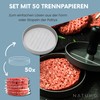 NATUMO Burger Press Set of Hamburger Press and Burger Paper