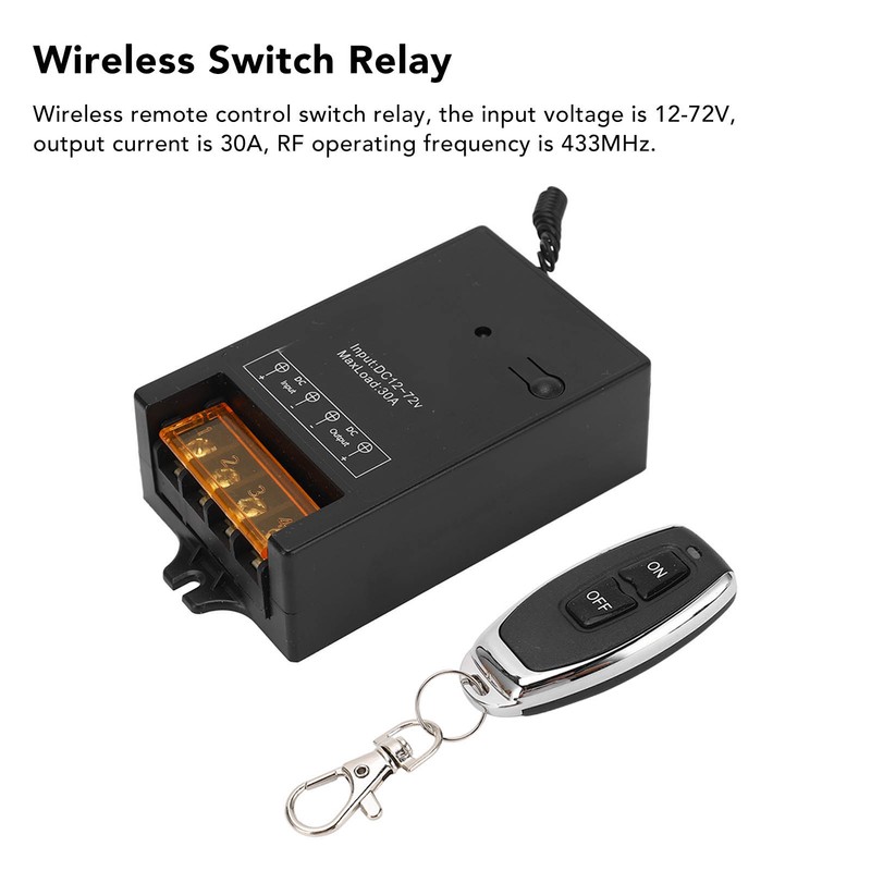 Remote Control Switch Car Relay Brass Coil 433MHz RF Wireless
