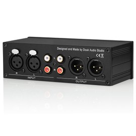 Nobsound Mini Fully-balanced/Single-ended Passive Preamp; Hi-Fi Pre-amplifier; XLR/RCA Volume Controller for Active Monitor Speakers (Black)