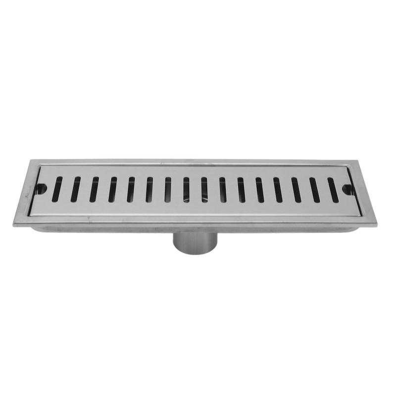 12 Inch Rectangular Linear Shower Drain 304 Stainless Steel Rustproof