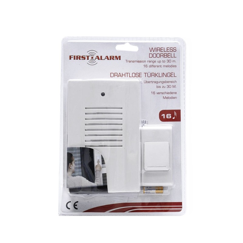 First Alarm Wireless Cordless Door Bell 16 Melodies 30 Metre