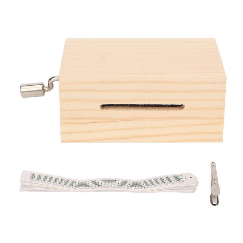 Music Box 15 Note Hand Crank Compact Retro Style Attractive